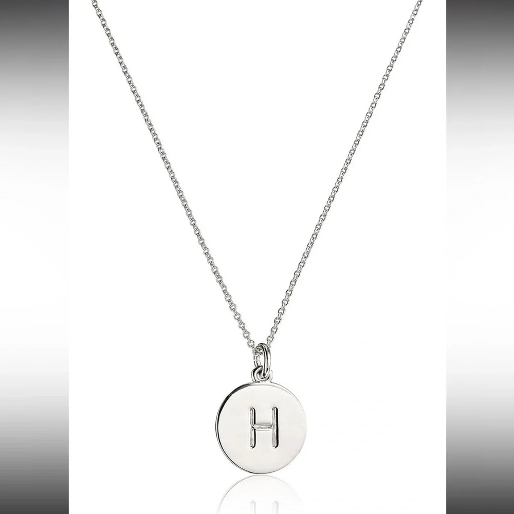 Kate Spade New York Initial Pendant Necklace H Silver